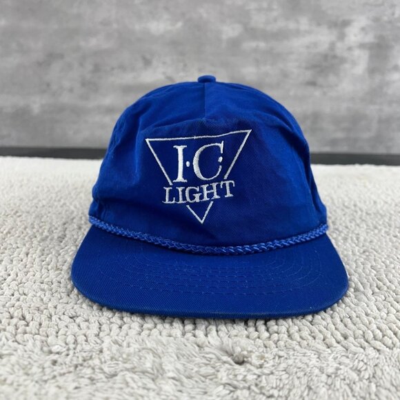 Vintage IC Light Snapback Trucker Rope Hat OSFA Beer Embroidered Cap - Picture 1 of 9